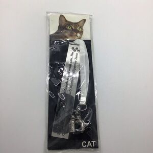NWT LittleGifts Inc Metal inspirational Cat Bookmark With Ribbon Charms Feline